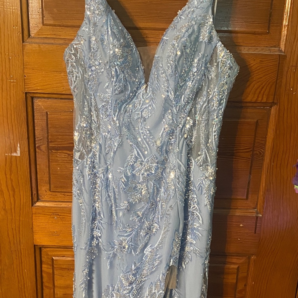 Baby Blue elegant prom dress